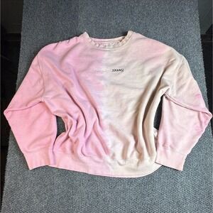Ariana Grande Unisex Pink Tie Dye Sweetener World Tour Crewneck Sweatshirt 2XL